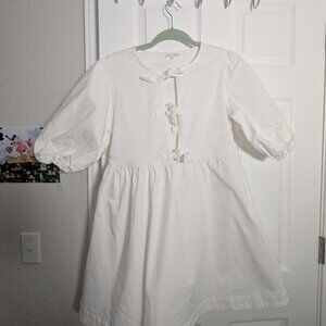 White Puff Sleeve Dress – Aaron & Amber (Size M)